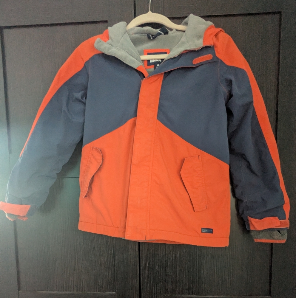 Lands End 'Squall' Waterproof Orange &ANavy Winter Coat (sz Medium).